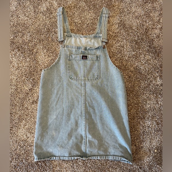 Dresses & Skirts - Adorable jean overall dress with accented black and white straps.